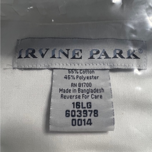 Irvine Park Oxford Long Sleeve Shirt with Button Down Collar sleeve 34/35 inch - Picture 11 of 16